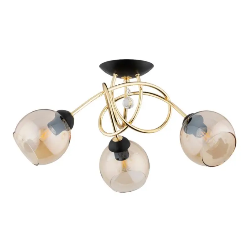 Must-Have Bevestigde hanglamp MODENA 3xE27/60W/230V goud/zwart/beige