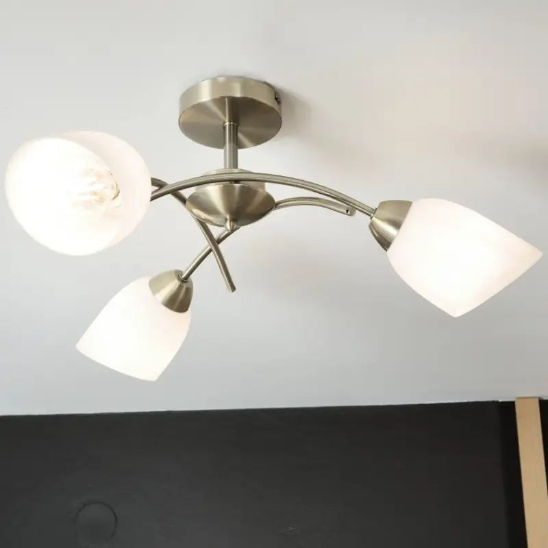 Bevestigde hanglamp DONNA 3xE27/60W/230V patina Meest Verkocht
