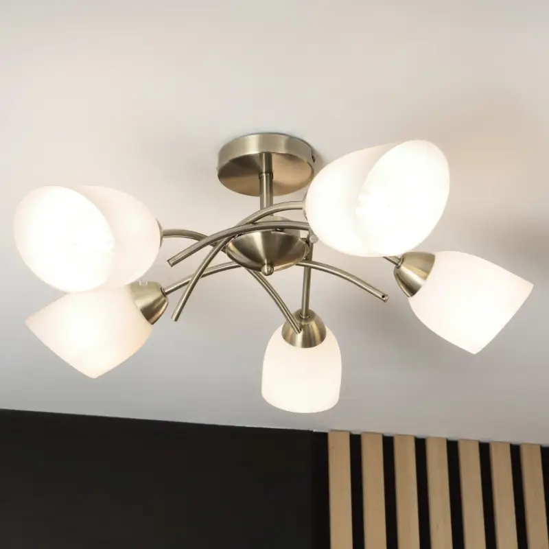 Seizoensaanbieding Bevestigde hanglamp DONNA 5xE27/60W/230V patina