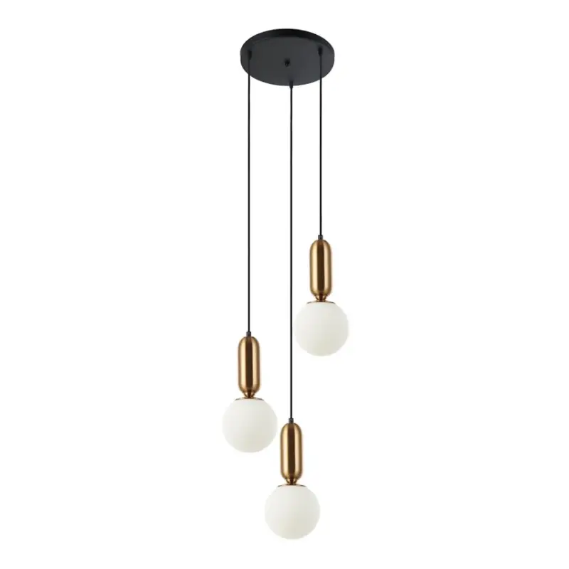 Koop Online ITALUX - Hanglamp aan kabel ALDEVA 3xE27/40W/230V zwart/brons