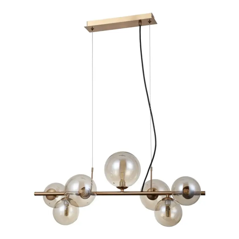 ITALUX - Hanglamp aan kabel CANELLO 7xG9/5W/230V messing Betrouwbaar