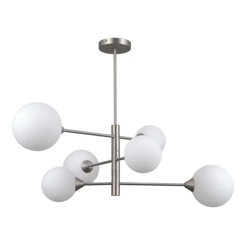 ITALUX - Hanglamp aan stang EVORA 6xG9/5W/230V nikkel Nu Kopen
