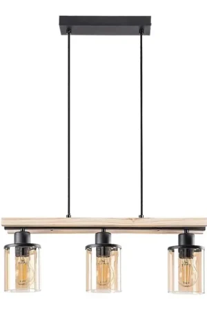 Beperkt Aanbod Rabalux - Hanglamp aan kabel 3xE27/25W/230V dennenhout