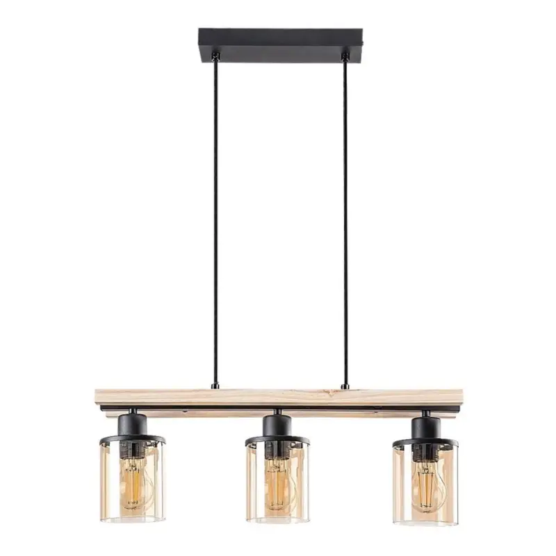 Beperkt Aanbod Rabalux - Hanglamp aan kabel 3xE27/25W/230V dennenhout