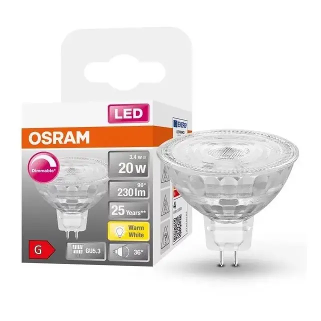 Betrouwbaar Dimbare LED-lamp GU5,3/3,4W/12V 2700K CRI 90 - Osram