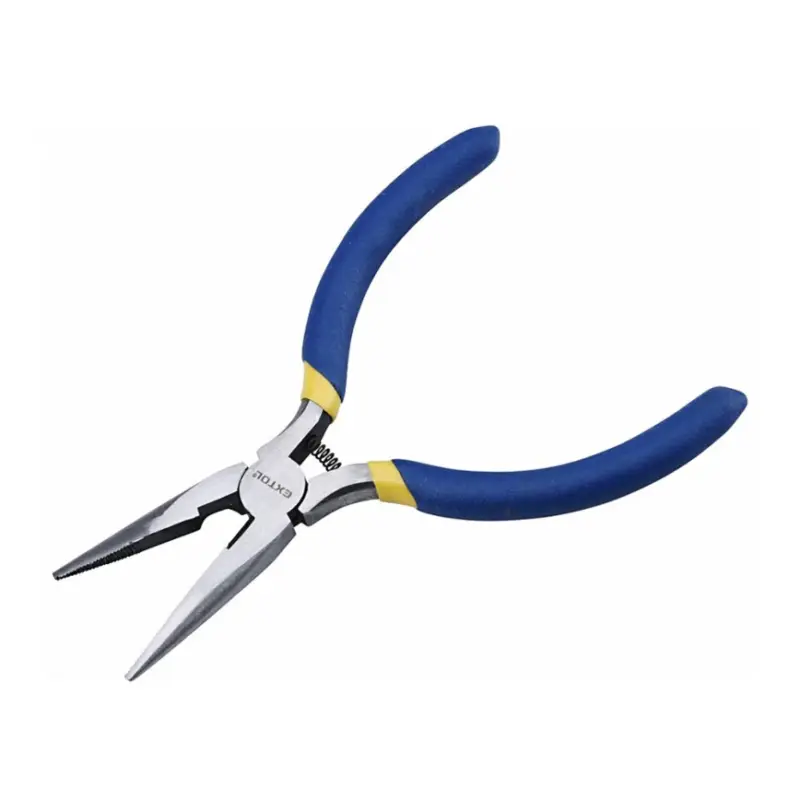 Extol - Halfronde rechte tang met veer 130 mm Direct Beschikbaar