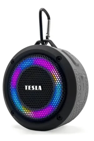 Korting TESLA Electronics - Draadloze LED RGB Speaker 5W/1200 mAh/3,7V IPX7 grijs