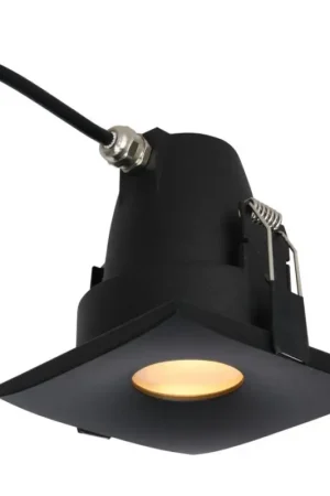 Azzardo AZ5392 - Badkamer inbouwspot ROMOLO 1xGU10/50W/230V IP65 zwart Laatste Kans