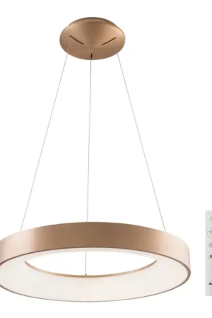 Voordeelprijs Azzardo AZ5009 - Dimbare LED hanglamp aan een koord SANTANA LED/50W/230V goud + afstandsbediening