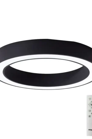 Tijdelijk Beschikbaar Azzardo AZ5035 - Dimbare LED plafondlamp MARCO LED/60W/230V zwart + afstandsbediening