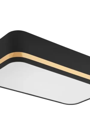 Plafondlamp SIRJA SQUARE STRIPE 2xE27/15W/230V zwart/goud Op = Op