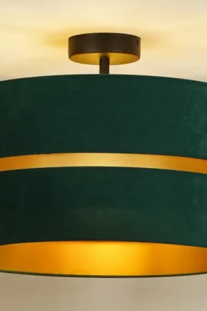 Beperkt Aanbod Duolla - Bevestigde hanglamp DUO 1xE27/15W/230V diameter 40 cm groen/goud