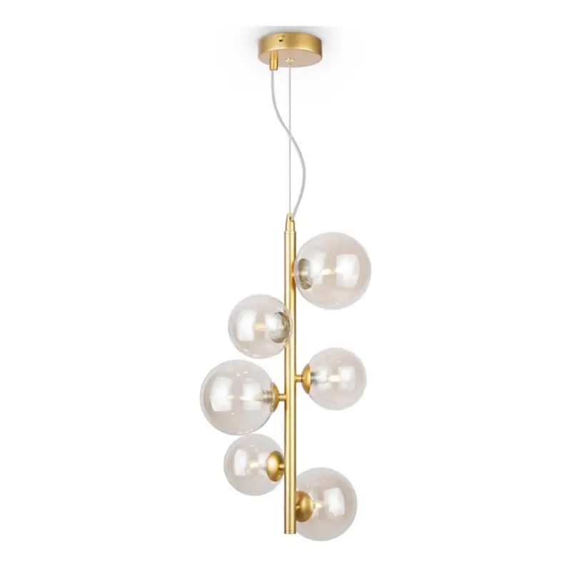 Gereduceerde Prijs Maytoni MOD545PL-06G - Hanglamp aan een koord DALLAS 6xG9/28W/230V messing