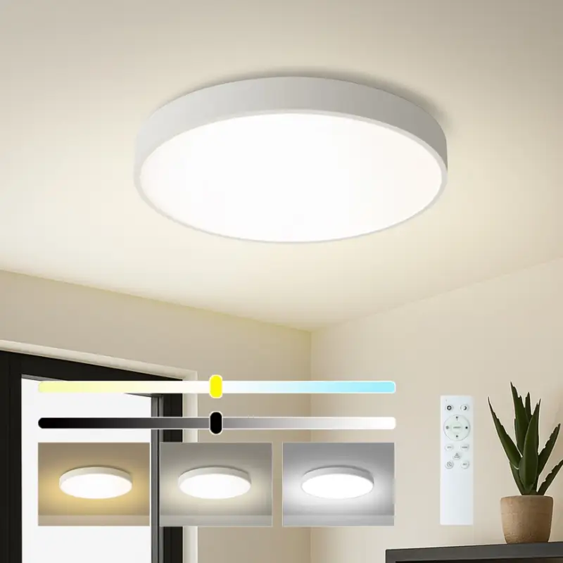 Brilagi - Dimbare LED-plafondlamp POOL SMART LED/48W/230V 40 cm 3000-6000K Wi-Fi Tuya + afstandsbediening wit Korting