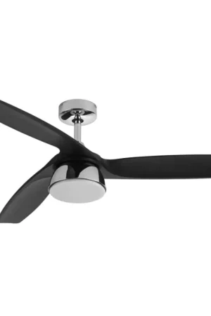Favoriet Lucci air 513072 - BRONX dimbare LED-plafondventilator, LED 18W/230V, 3000/4000/6000K, zwart/glanzend chroom, Ø 132 cm + afstandsbediening