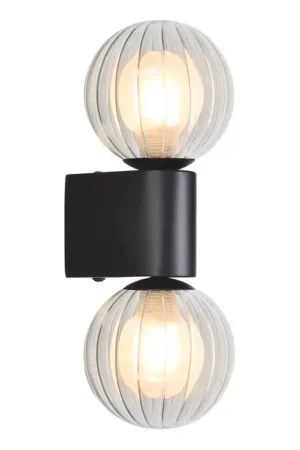 Actieprijs Rabalux - Badkamer wandlamp 2xG9/3,5W/230V IP44 zwart