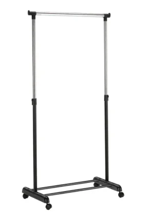 Must-Have Mobiele metalen hanger 170x88 cm zwart/glanzend chroom