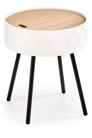 Salontafel AURA 45x38 cm wit/zwart/beige Finale Uitverkoop