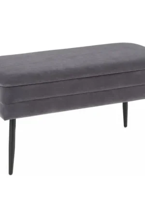 Bank met een opslagruimte VELVA 37x78 cm grijs Favoriet
