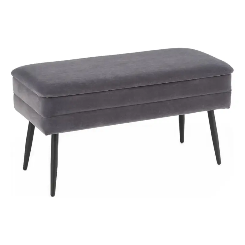 Bank met een opslagruimte VELVA 37x78 cm grijs Favoriet