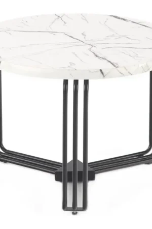 Meest Verkocht Koffie Tafel ANTICA 41x55 cm zwart/marmeren decor