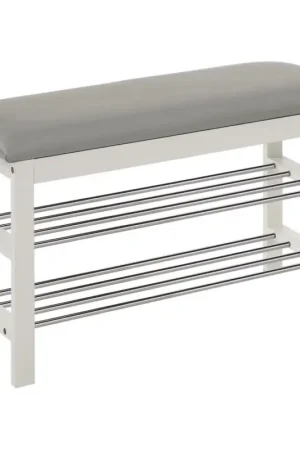 Schoenenkast 48x81 cm wit/grijs Merkproduct