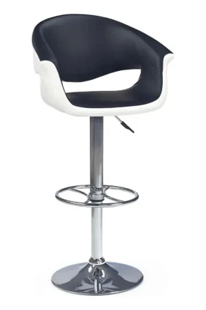 Bestseller Barkruk 115x60 cm wit/zwart/glanzend chroom