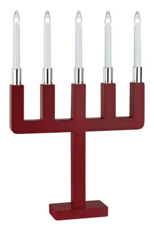 Markslöjd 704220 - Kerstkandelaar SUNDSTOORP 5xE10/3W/230V rood Lage Kosten