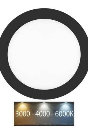 Betrouwbaar Hangende LED Badkamer plafond verlichting LADA LED/25W/230V 3000/4000/6000K diameter 30 cm IP44 zwart