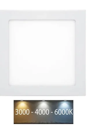 Hangende LED Badkamer plafond verlichting RAFA LED/12W/230V 3000/4000/6000K 17x17 cm IP44 wit Tijdelijk Beschikbaar
