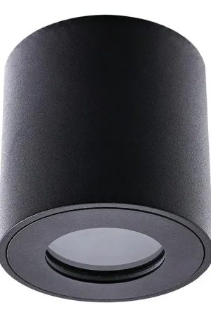 Emithor 48621 - Badkamer spot ALMAN 1xGU10/35W/230V IP44 rond zwart Koop Vandaag
