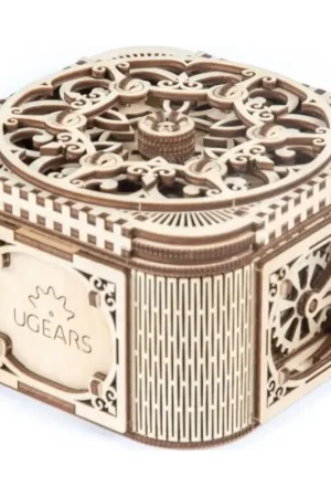 Gratis Retour Ugears - 3D houten mechanische puzzel Sieraden doos