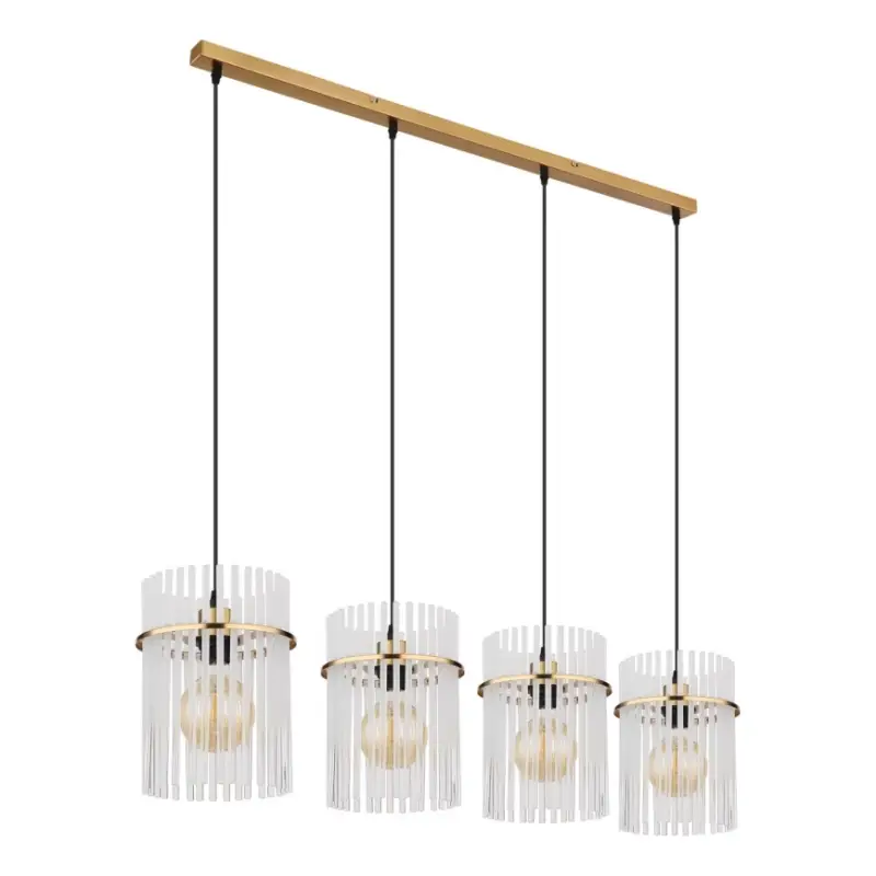 Premium Globo - Hanglamp aan een koord 4xE27/60W/230V goud