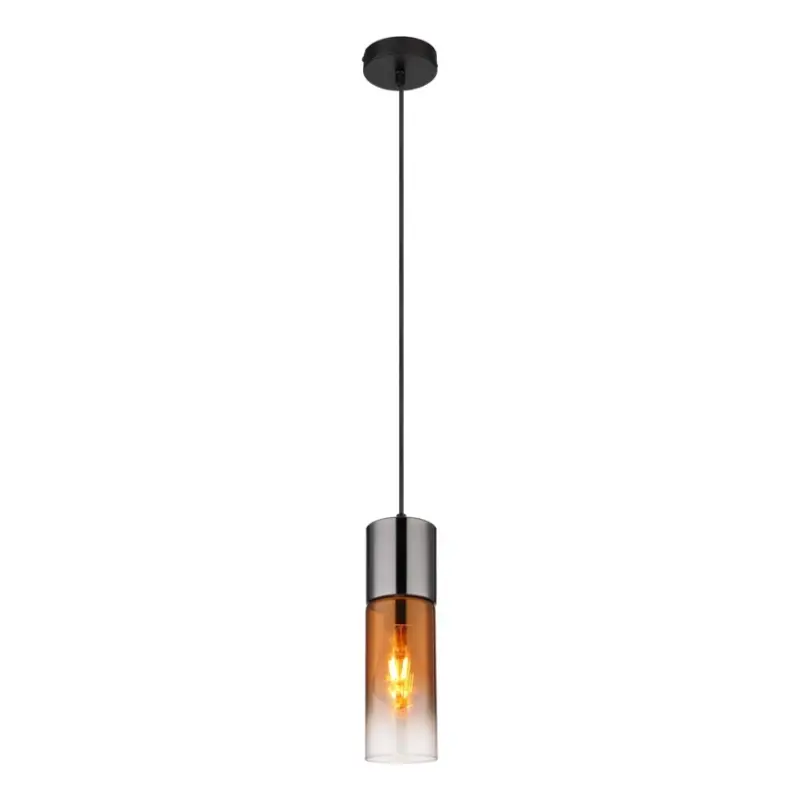 Globo - Hanglamp aan een koord 1xE27/25W/230V diameter 10,5 cm zwart/koper Express Levering