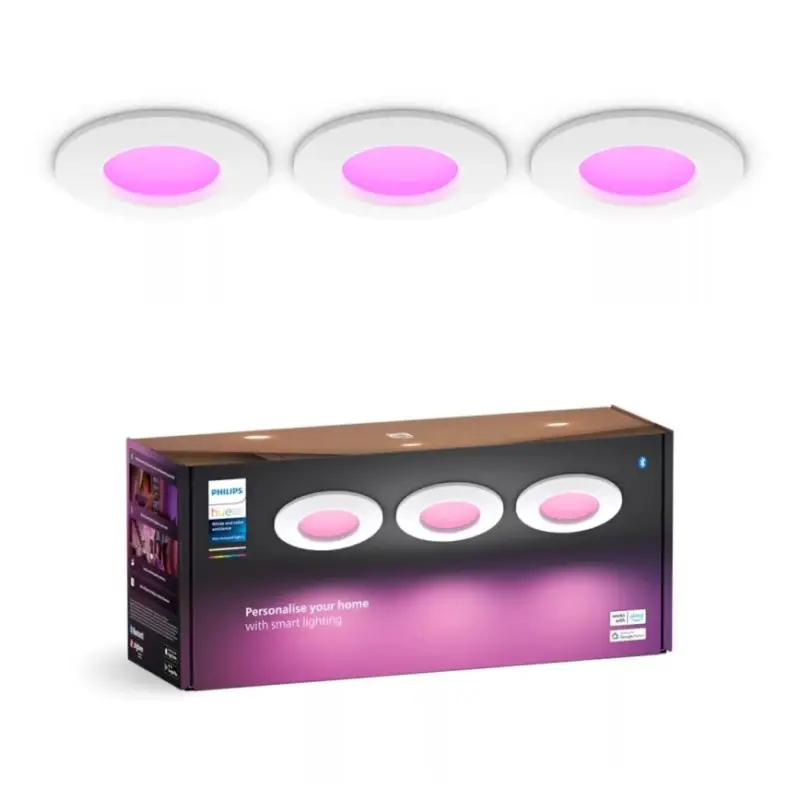 Philips - SET 3x LED RGBW Dimbare en hangende badkamer verlichting Hue SLIM LED/8,3W/230V IP44 2000-6500K Op = Op