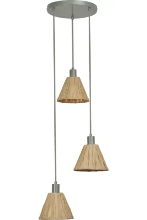 Beperkt Aanbod Ledvance - Hanglamp aan een koord DECOR RAFFIA 3xE27/15W/230V raffia bast