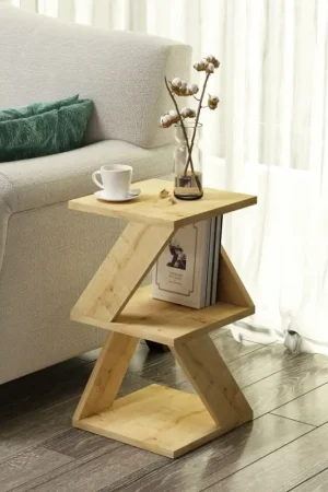 Beperkte Voorraad Zijtafel ALBENI 50x30 cm bruin