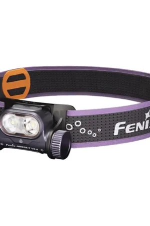Lage Kosten Fenix HM65RTV20PRP - Dimbare oplaadbare hoofdlamp LED/USB/2xCR123A IP68 1600 lm 300u 3400 mAh zwart/paars