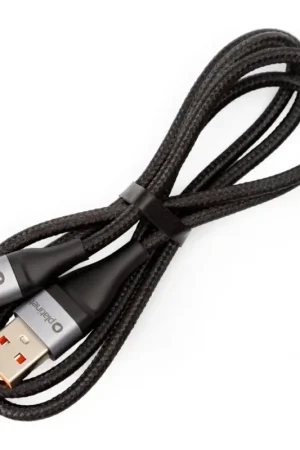 Gevlochten USB-kabel USB-A / USB-C verbindingsstuk 18W 1m zwart Bestel Nu