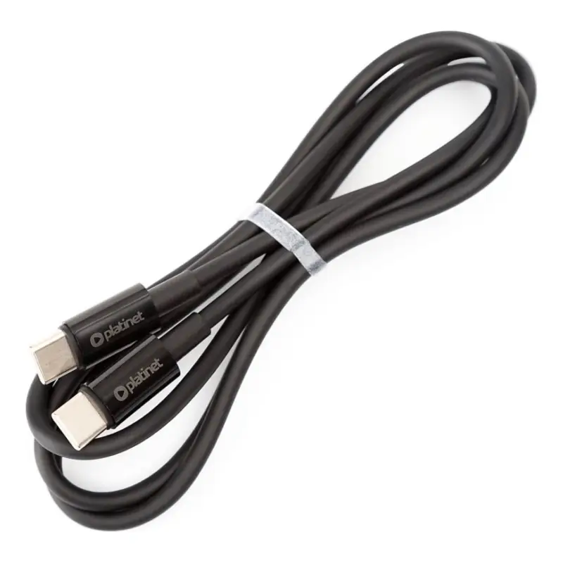 USB-kabel USB-C / USB-C verbindingsstuk 60W 1m zwart Premium