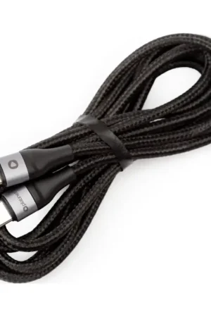 Aanbieding Gevlochten USB-kabel USB-C / USB-C verbindingsstuk 42W 2m zwart