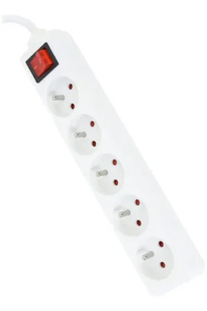 Dagaanbieding Verlengsnoer met schakelaar 5Z Type E 1,5m wit