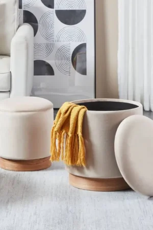 Aanbieding Eglo - SET 2x Krukje diameter 30,5/37 cm beige