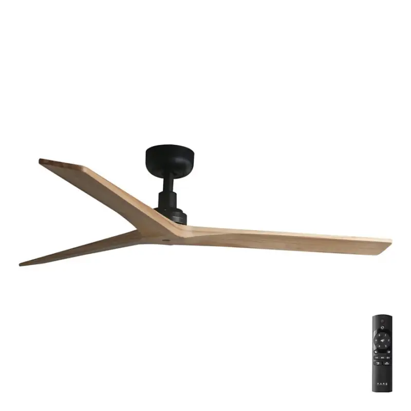 Aanbieding FARO 34283 - Plafondventilator KLIM M dennenhout/zwart Ø 125 cm + afstandsbediening