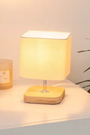 Atmosphera - Tafellamp TOXEY 1xE14/25W/230V grenen/beige Uitverkoop