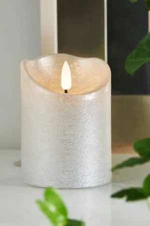 Dagaanbieding Eglo 411502 - LED Kaars FLAMME RUSTIC LED/2xAA zilver