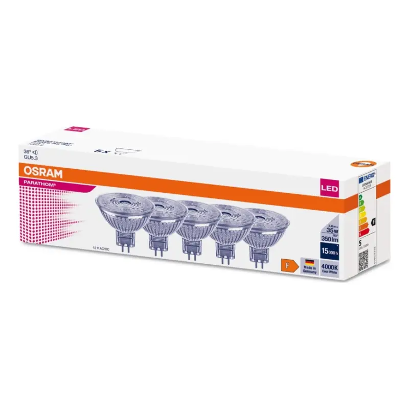 Beperkte Voorraad SET 5x LED Lamp MR16 GU5,3/3,8W/12V 4000K 36° - Osram