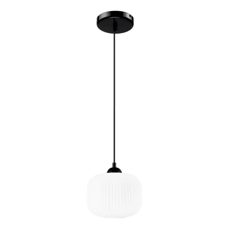 Nu Kopen Hanglamp aan een koord HARMA 1xE27/15W/230V diameter 20 cm wit/zwart