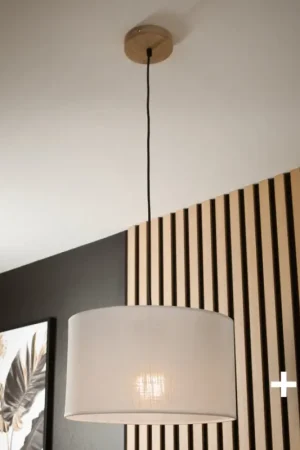 Actieprijs Brilagi - LED Hanglamp aan een koord ANTHONY 1xE27/60W/230V eiken/wit