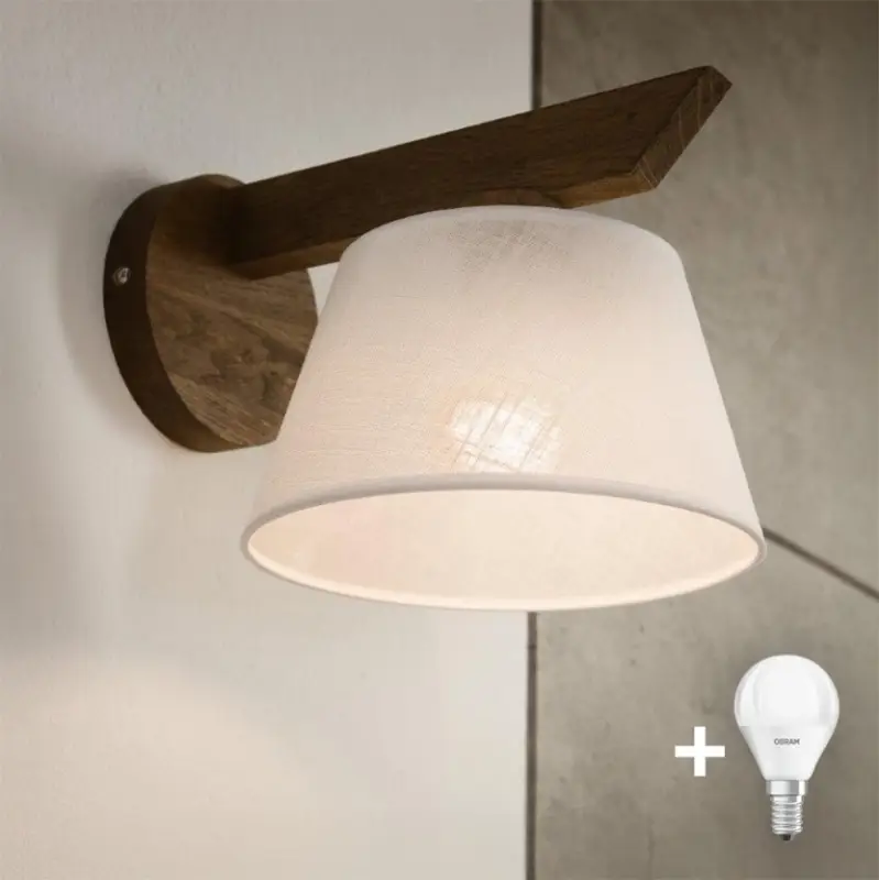 Voordeelprijs Brilagi - LED Wandlamp ANTHONY 1xE14/40W/230V eiken walnoot/wit